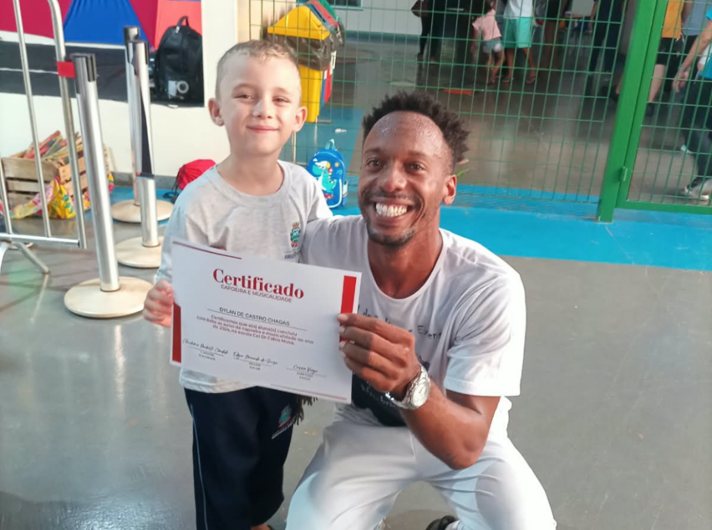 Dylan quando estudava na Escola Infantil Dr. Fábio dos Santos Musa
